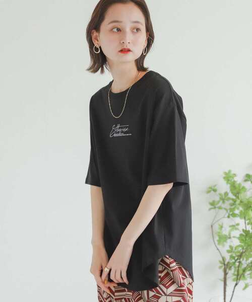 SENSE OF PLACE by URBAN RESEARCH（センスオブプレイスバイアーバンリサーチ）の「メッセージロゴアートTシャツ（Tシャツ/カットソー・レディース・ブラック/オフホワイト・ONE）」の19枚目の写真