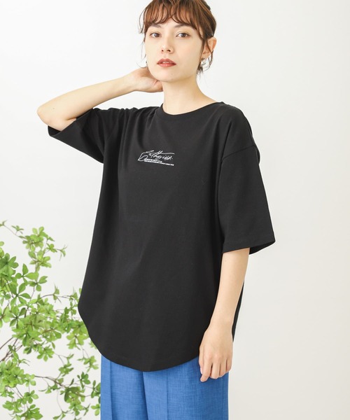 SENSE OF PLACE by URBAN RESEARCH（センスオブプレイスバイアーバンリサーチ）の「メッセージロゴアートTシャツ（Tシャツ/カットソー・レディース・ブラック/オフホワイト・ONE）」の20枚目の写真