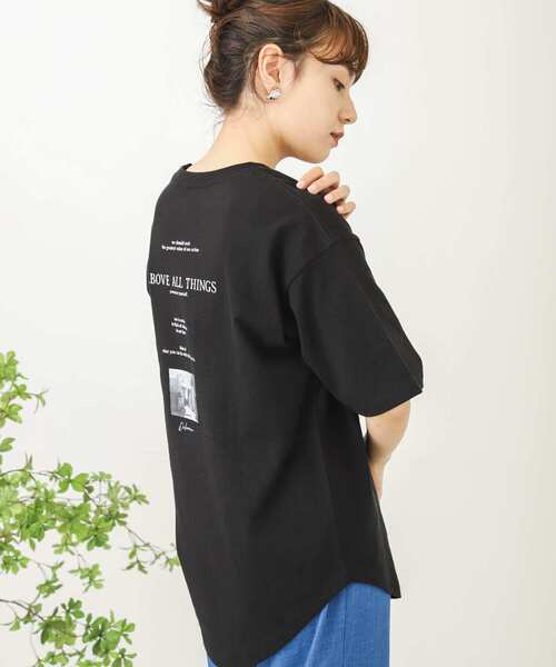 SENSE OF PLACE by URBAN RESEARCH（センスオブプレイスバイアーバンリサーチ）の「メッセージロゴアートTシャツ（Tシャツ/カットソー・レディース・ブラック/オフホワイト・ONE）」の13枚目の写真