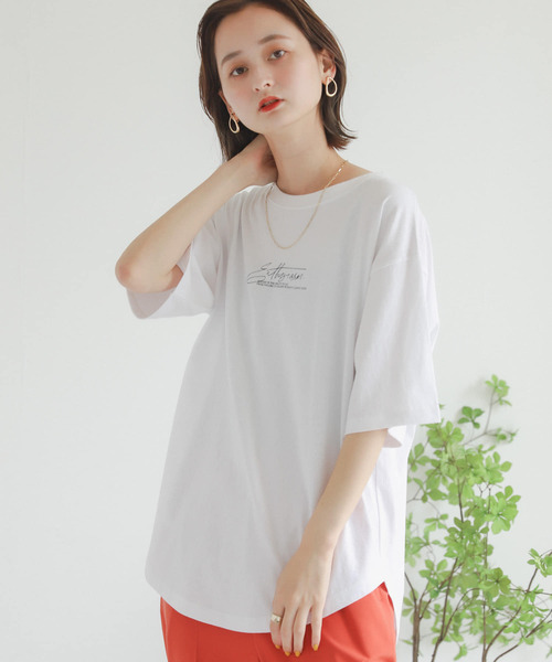 SENSE OF PLACE by URBAN RESEARCH（センスオブプレイスバイアーバンリサーチ）の「メッセージロゴアートTシャツ（Tシャツ/カットソー・レディース・ブラック/オフホワイト・ONE）」の16枚目の写真