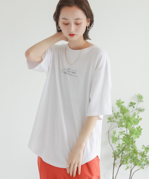 SENSE OF PLACE by URBAN RESEARCH（センスオブプレイスバイアーバンリサーチ）の「メッセージロゴアートTシャツ（Tシャツ/カットソー・レディース・ブラック/オフホワイト・ONE）」の21枚目の写真