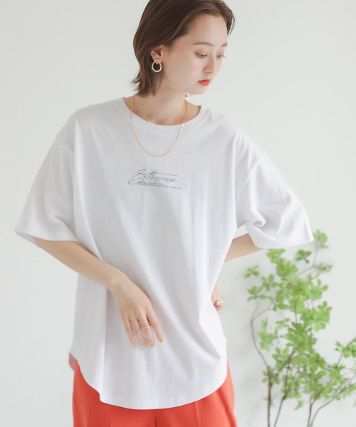 SENSE OF PLACE by URBAN RESEARCH（センスオブプレイスバイアーバンリサーチ）の「メッセージロゴアートTシャツ（Tシャツ/カットソー・レディース・ブラック/オフホワイト・ONE）」の8枚目の写真