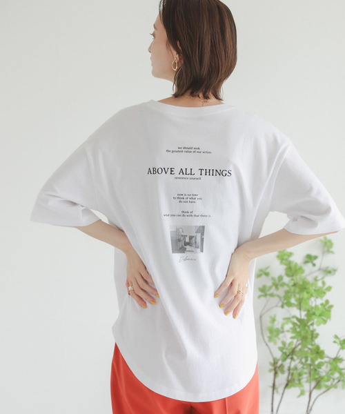 SENSE OF PLACE by URBAN RESEARCH（センスオブプレイスバイアーバンリサーチ）の「メッセージロゴアートTシャツ（Tシャツ/カットソー・レディース・ブラック/オフホワイト・ONE）」の14枚目の写真