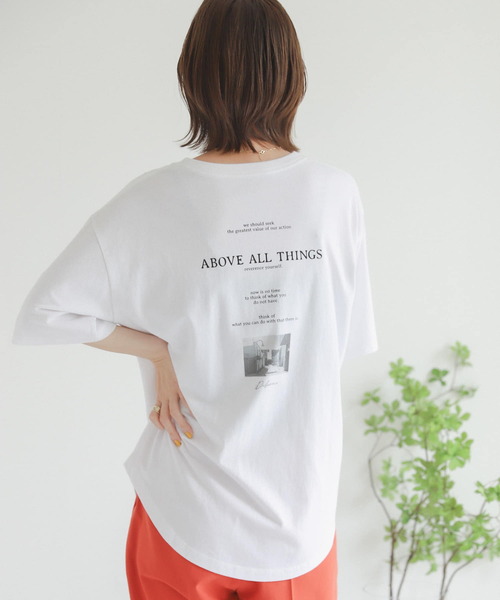 SENSE OF PLACE by URBAN RESEARCH（センスオブプレイスバイアーバンリサーチ）の「メッセージロゴアートTシャツ（Tシャツ/カットソー・レディース・ブラック/オフホワイト・ONE）」の11枚目の写真