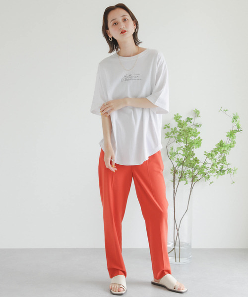 SENSE OF PLACE by URBAN RESEARCH（センスオブプレイスバイアーバンリサーチ）の「メッセージロゴアートTシャツ（Tシャツ/カットソー・レディース・ブラック/オフホワイト・ONE）」の5枚目の写真