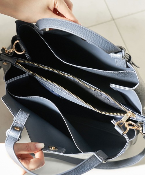 ROPE' PICNIC(ロペピクニック)の「【軽量】スウェイハンドル5層ミドルトート&ショルダーバッグ(ショルダーバッグ・レディース・ネイビー/キナリ/レッド系その他2・FREE)」の9枚目の写真