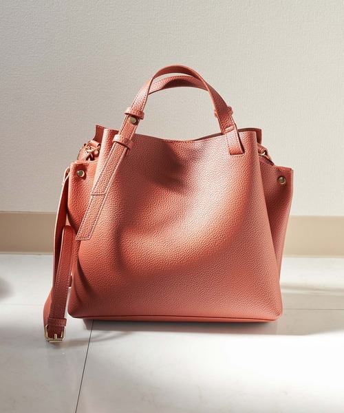 ROPE' PICNIC(ロペピクニック)の「【軽量】スウェイハンドル5層ミドルトート&ショルダーバッグ(ショルダーバッグ・レディース・ネイビー/キナリ/レッド系その他2・FREE)」の12枚目の写真