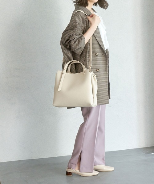 ROPE' PICNIC(ロペピクニック)の「【軽量】スウェイハンドル5層ミドルトート&ショルダーバッグ(ショルダーバッグ・レディース・ネイビー/キナリ/レッド系その他2・FREE)」の16枚目の写真