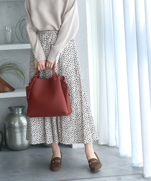 ROPE' PICNIC(ロペピクニック)の「【軽量】スウェイハンドル5層ミドルトート&ショルダーバッグ(ショルダーバッグ・レディース・ネイビー/キナリ/レッド系その他2・FREE)」の17枚目の写真