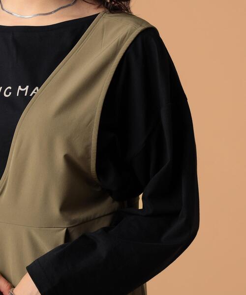 FEELING MADE（フィーリングメイド）の「FEELING MADE ストレッチ&UVカット Vネック サロペット（サロペット/オーバーオール・レディース・ブラック/オリーブ/ワイン・SMALL/MEDIUM/LARGE）」の14枚目の写真
