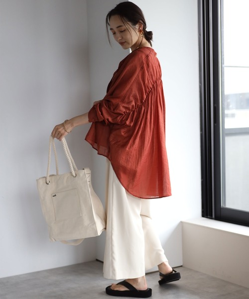 each（イーチ）の「スカートライクパンツ（その他パンツ・レディース・アイボリー/ブラック・FREE）」の19枚目の写真