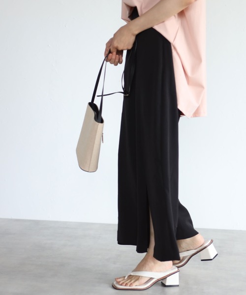 each（イーチ）の「スカートライクパンツ（その他パンツ・レディース・アイボリー/ブラック・FREE）」の18枚目の写真