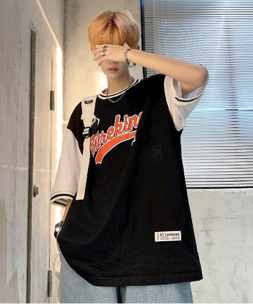 neos（ネオス）の「【neos -addictive design-】ルーズシルエット フットボール ロゴ リンガー Tシャツ（Tシャツ/カットソー・メンズ・ホワイト/ブラック/ブルー・MEDIUM/LARGE）」の19枚目の写真