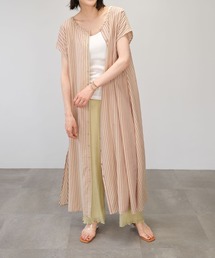 ＡＮＤＪ | 2WAY先染めストライプフレアワンピース(シャツワンピース)