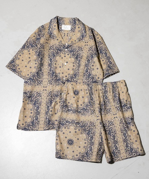 URBAN RESEARCH Sonny Label（アーバンリサーチサニーレーベル）の「バンダナ柄半袖シャツ（シャツ/ブラウス・メンズ・ライトブルー/ベージュ・MEDIUM/LARGE）」の6枚目の写真