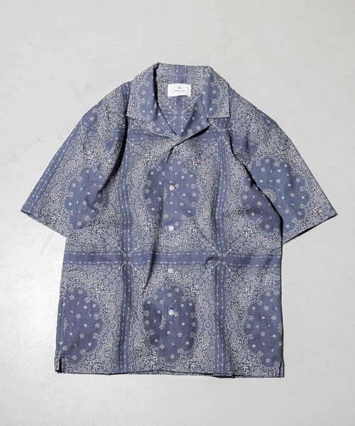URBAN RESEARCH Sonny Label（アーバンリサーチサニーレーベル）の「バンダナ柄半袖シャツ（シャツ/ブラウス・メンズ・ライトブルー/ベージュ・MEDIUM/LARGE）」の9枚目の写真