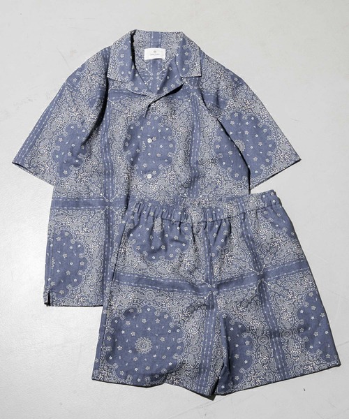 URBAN RESEARCH Sonny Label（アーバンリサーチサニーレーベル）の「バンダナ柄半袖シャツ（シャツ/ブラウス・メンズ・ライトブルー/ベージュ・MEDIUM/LARGE）」の10枚目の写真