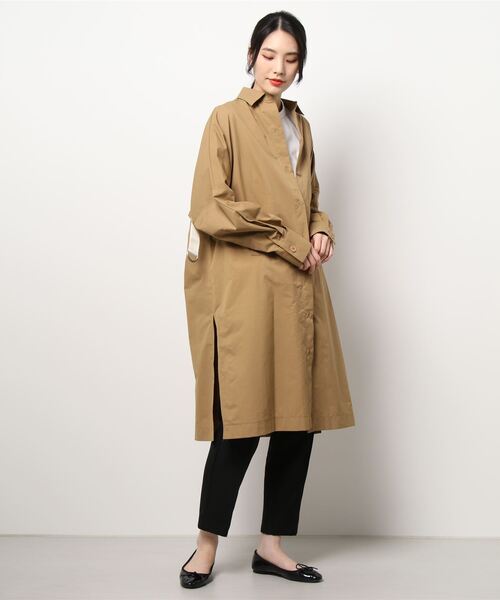 Scrap Book（スクラップブック）の「【CYAN TOKYO】テープアジャストシャツコート（その他アウター・レディース・ブラック/グレー/ベージュ/グリーン・FREE）」の3枚目の写真