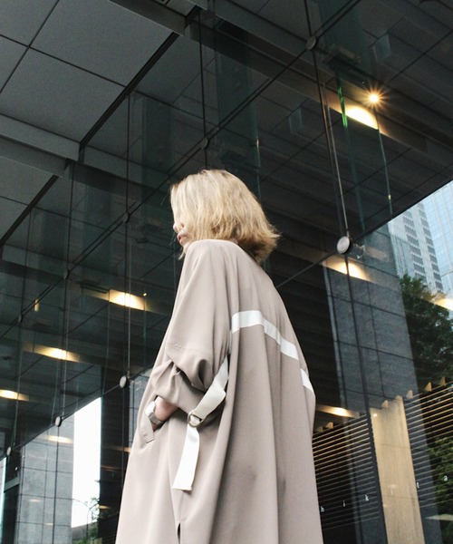 Scrap Book（スクラップブック）の「【CYAN TOKYO】テープアジャストシャツコート（その他アウター・レディース・ブラック/グレー/ベージュ/グリーン・FREE）」の14枚目の写真