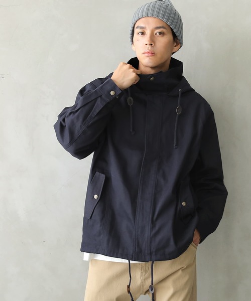 n'OrLABEL(ノアールレーベル)の「『スタンドフードドルマンブルゾン』(ブルゾン・メンズ・ネイビー/カーキ・3/2)」の2枚目の写真