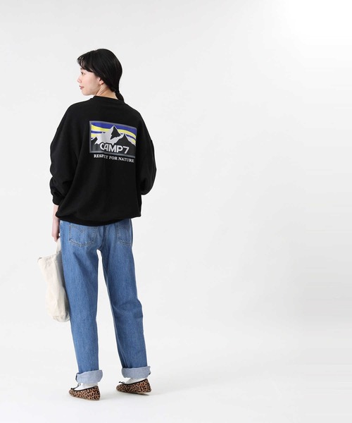 CAMP7（キャンプセブン）の「【CAMP7】バックマウンテンスウェット（スウェット・レディース・ブラック/オフホワイト/ワイン・S/M/L）」の9枚目の写真
