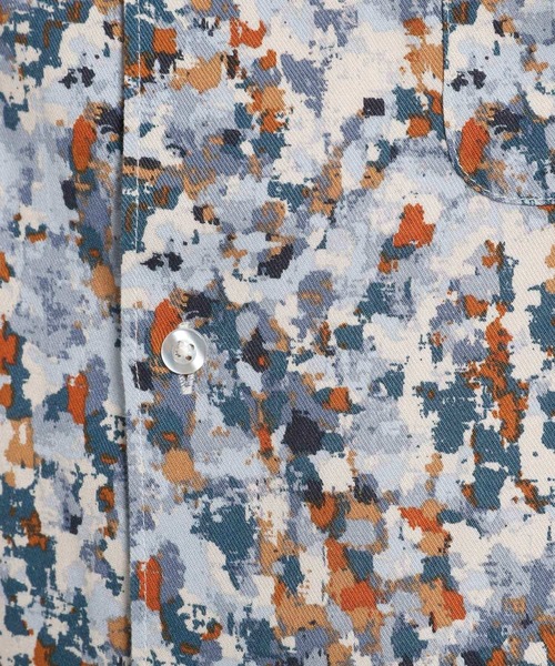 niko and...（ニコアンド）の「ペイントタッチプリントシャツ（シャツ/ブラウス・メンズ・ブルー/グリーン/スモーク・MEDIUM/LARGE）」の16枚目の写真