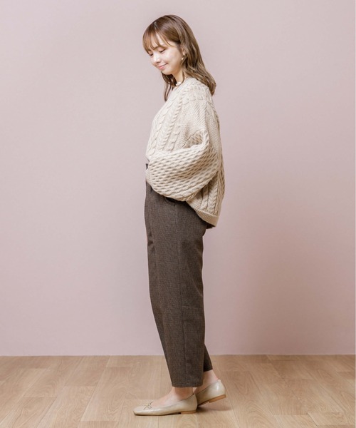 flower(フラワー)の「スウィートバックニット(ニット/セーター・レディース・ベージュ/ブルー/アイボリー・FREE)」の16枚目の写真