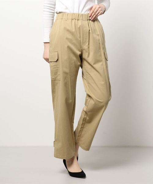 RIVE DROITE（リヴドロワ）の「《2サイズ展開》リラクシーでありながらすっきりとした美シルエット　ドロストカーゴパンツ（カーゴパンツ・レディース・ベージュ/チャコールグレー・38/36）」の17枚目の写真