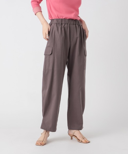 RIVE DROITE（リヴドロワ）の「《2サイズ展開》リラクシーでありながらすっきりとした美シルエット　ドロストカーゴパンツ（カーゴパンツ・レディース・ベージュ/チャコールグレー・38/36）」の18枚目の写真