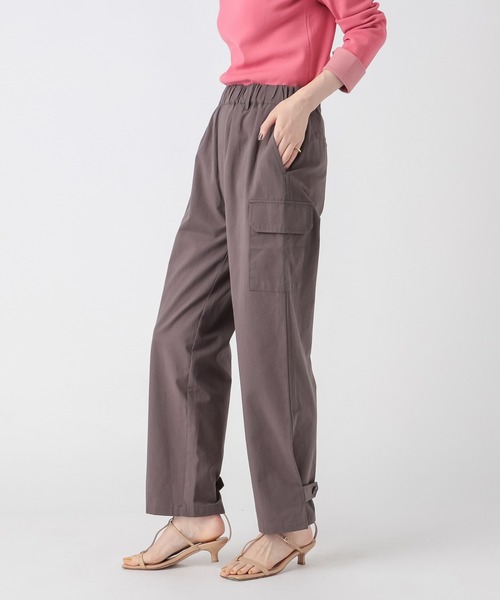 RIVE DROITE（リヴドロワ）の「《2サイズ展開》リラクシーでありながらすっきりとした美シルエット　ドロストカーゴパンツ（カーゴパンツ・レディース・ベージュ/チャコールグレー・38/36）」の19枚目の写真