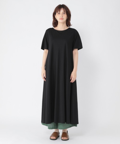 studio CLIP（スタディオクリップ）の「サラサラ快適カットワンピース（ワンピース・レディース・ブラック/ブラウン/レッド・FREE）」の10枚目の写真