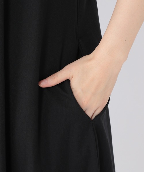 studio CLIP（スタディオクリップ）の「サラサラ快適カットワンピース（ワンピース・レディース・ブラック/ブラウン/レッド・FREE）」の9枚目の写真
