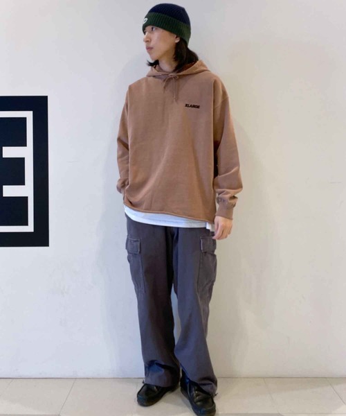 XLARGE（エクストララージ）の「PIGMENT CUT OFF PULLOVER HOODED SWEAT（パーカー・メンズ・ブラック/ブラウン/ブルー・M/S/L/XL）」の20枚目の写真