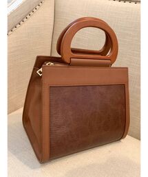 ウッドデザインハンドバッグ