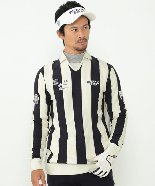 BEAMS GOLF PURPLE LABEL /アクション ポンチ ストラップ スキッパーシャツ