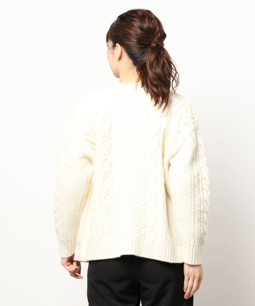 salle de bal（サルデバル）の「【 HEAVENLY / ヘヴンリー 】 アルパカMIXニット 2Way カーディガン HEAVENLY 2150174 DLW（カーディガン/ボレロ・レディース・ブラウン/グレー/オフホワイト・FREE）」の5枚目の写真