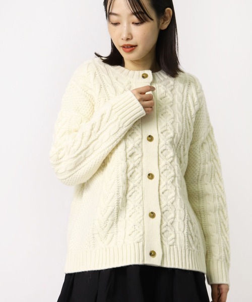 salle de bal（サルデバル）の「【 HEAVENLY / ヘヴンリー 】 アルパカMIXニット 2Way カーディガン HEAVENLY 2150174 DLW（カーディガン/ボレロ・レディース・ブラウン/グレー/オフホワイト・FREE）」の10枚目の写真