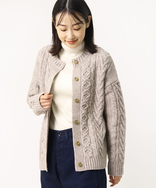 salle de bal（サルデバル）の「【 HEAVENLY / ヘヴンリー 】 アルパカMIXニット 2Way カーディガン HEAVENLY 2150174 DLW（カーディガン/ボレロ・レディース・ブラウン/グレー/オフホワイト・FREE）」の13枚目の写真