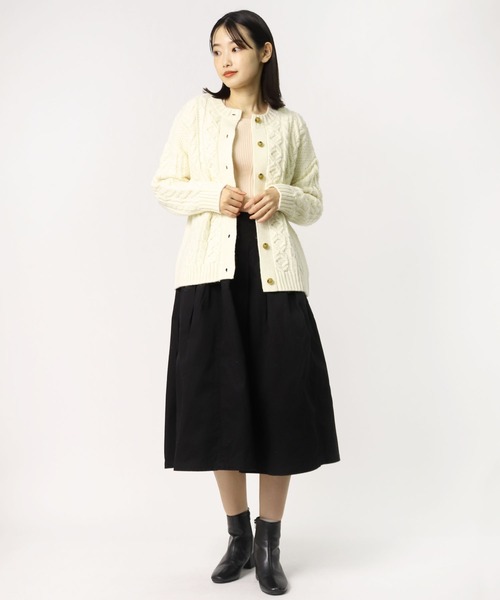 salle de bal（サルデバル）の「【 HEAVENLY / ヘヴンリー 】 アルパカMIXニット 2Way カーディガン HEAVENLY 2150174 DLW（カーディガン/ボレロ・レディース・ブラウン/グレー/オフホワイト・FREE）」の9枚目の写真