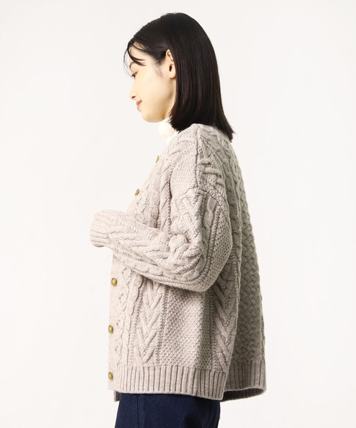 salle de bal（サルデバル）の「【 HEAVENLY / ヘヴンリー 】 アルパカMIXニット 2Way カーディガン HEAVENLY 2150174 DLW（カーディガン/ボレロ・レディース・ブラウン/グレー/オフホワイト・FREE）」の14枚目の写真