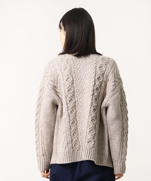 salle de bal（サルデバル）の「【 HEAVENLY / ヘヴンリー 】 アルパカMIXニット 2Way カーディガン HEAVENLY 2150174 DLW（カーディガン/ボレロ・レディース・ブラウン/グレー/オフホワイト・FREE）」の16枚目の写真