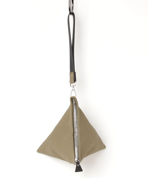 CITY TOKYO（シティトウキョウ）の「本革トライアングルミニバッグ（ショルダーバッグ・レディース・ブラック/カーキ/ホワイト・FREE）」の19枚目の写真
