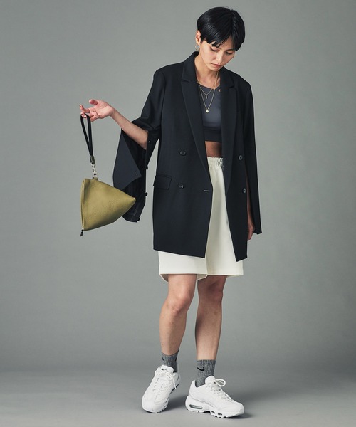 CITY TOKYO（シティトウキョウ）の「本革トライアングルミニバッグ（ショルダーバッグ・レディース・ブラック/カーキ/ホワイト・FREE）」の21枚目の写真