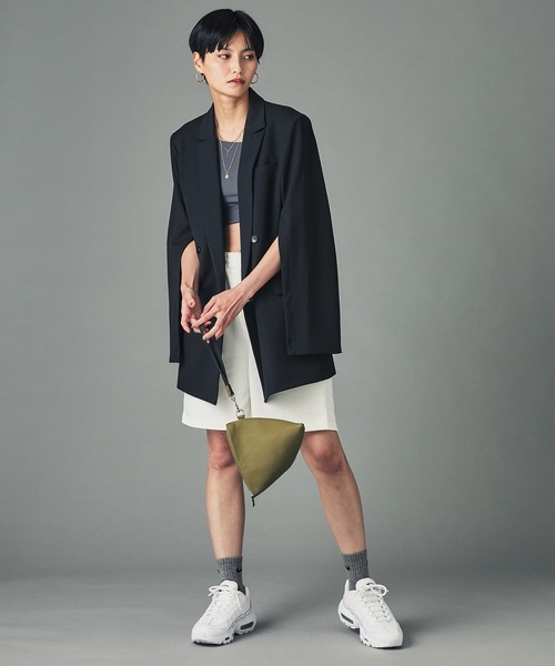 CITY TOKYO（シティトウキョウ）の「本革トライアングルミニバッグ（ショルダーバッグ・レディース・ブラック/カーキ/ホワイト・FREE）」の22枚目の写真