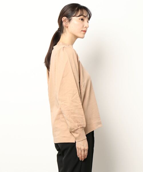 Te chichi TERRASSE（テチチテラス）の「タックスリーブハイネックプルオーバー（Tシャツ/カットソー・レディース・ブラック/ピンク/ベージュ・ﾌﾘ-）」の5枚目の写真