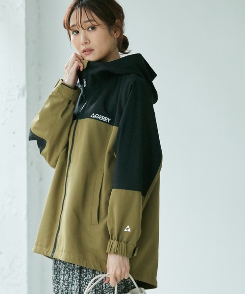 GERRY（ジェリー）の「【GERRY×ROPE' PICNIC】配色マウンテンパーカー（マウンテンパーカー・レディース・ベージュ/カーキ/ダークパープル・38）」の2枚目の写真