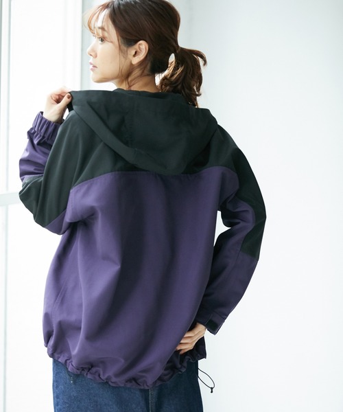 GERRY（ジェリー）の「【GERRY×ROPE' PICNIC】配色マウンテンパーカー（マウンテンパーカー・レディース・ベージュ/カーキ/ダークパープル・38）」の15枚目の写真