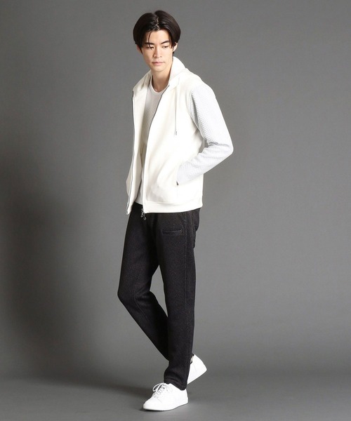 NICOLE CLUB FOR MEN(ニコルクラブフォーメン)の「コンビハイネックパーカー(パーカー・メンズ・ホワイト×ライトグレー/その他/ブラック×ブラック・X-LARGE/MEDIUM/LARGE)」の12枚目の写真
