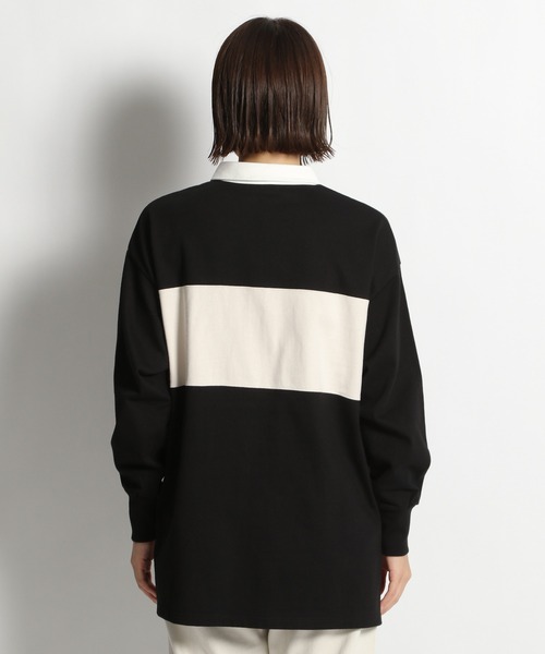 niko and...(ニコアンド)の「ラガーチュニックシャツプルオーバー(Tシャツ/カットソー・レディース・ブラック/グリーン/モカ・FREE)」の9枚目の写真