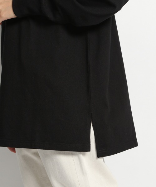 niko and...(ニコアンド)の「ラガーチュニックシャツプルオーバー(Tシャツ/カットソー・レディース・ブラック/グリーン/モカ・FREE)」の12枚目の写真